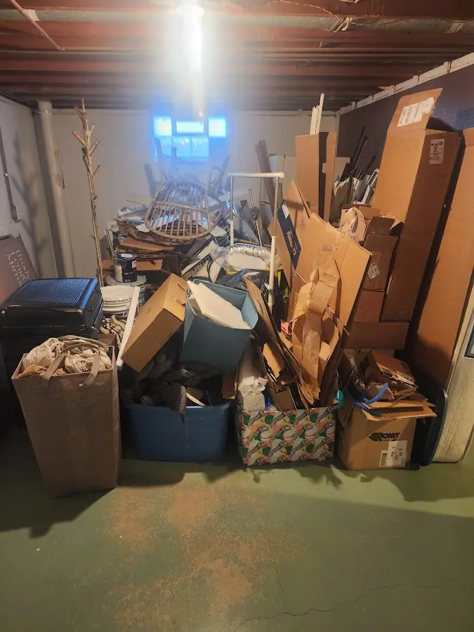 Roll-off dumpster container at job site for 6 Yard Dumpster Rental in Irving